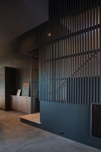 Hanover House interior slatted wall detail 