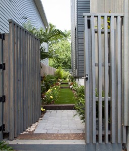 Hanover House exterior fence and walkway detail